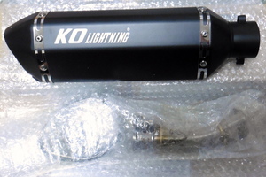 【在庫品】KO Lightning / 370mm Type:H スリップオン マフラー/ Kawasaki Ninja250 Z250 カワサキ ニンジャ250 2017-