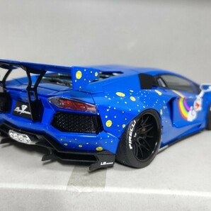 アオシマ 1/24 LBワークス ランボルギーニ アヴェンタドール Ver.1 カスタム 【素人作製】【完成品】の画像5