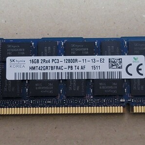 中古16GBメモリー/SKhynix KOREA 16GB 2Rx4 PC3-12800R-11-13 動作確認未了 残り8枚の画像3