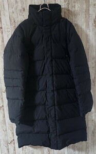 THE NORTH FACE　ノースフェイス　GORE WINDSTOPPER　ダウンジャケット　ロング　ブラック　刺繍黒　95(M)　フード欠品　美品