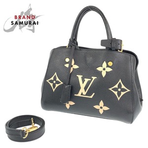 美品 LOUIS VUITTON ルイヴィトン モノグラム モンテーニュBB ブラック レザー M45778 ショルダーバッグ ハンドバッグ 2WAY 405323