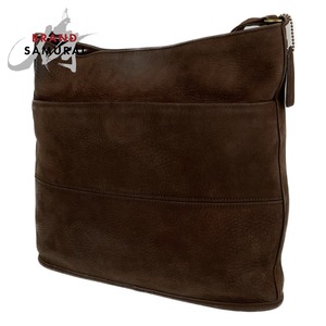 COACH Coach Brown tea leather shoulder bag handbag lady's 405322