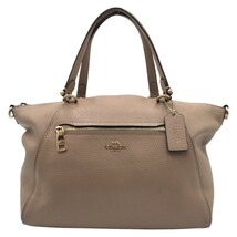 COACH コーチ ベージュ ゴールド金具 レザー 79997 ハンドバッグ トートバッグ レディース 405050_画像2