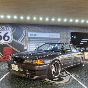 プラモデル完成品アオシマ1/24 R32GT-S タイプM 4ドアGTR仕様