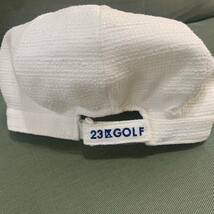 【新品】23区GOLF キャスケット帽子　白　サイズF (タグあり)A_画像3