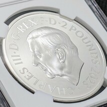 【最高鑑定】2023年 イギリス 2ポンド 銀貨 クラレンスの雄牛 1オンス テューダービースト NGC PF70 ウルトラカメオ PCGS まるで現代彫刻！_画像9