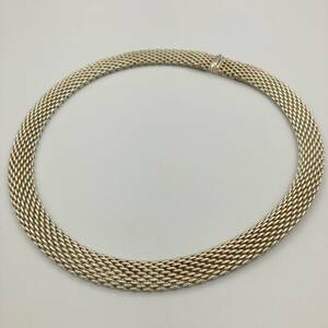 希少品 ティファニー サマセット メッシュ ネックレス チョーカー ペンダント シルバー 925 ビンテージ Tiffany Mesh Silver Necklace