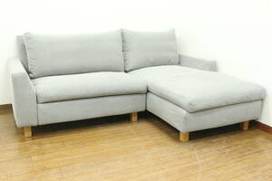 [ pickup possible / Fukuoka city Hakata district ]ACTUS actus SLOW HOUSE slow house couch sofa fabric 3 seater .3A159