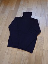 美品 COMOLI コモリ 19AW ラムズウール タートルネックニット BROWN 茶 サイズ３ _画像2