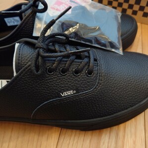 VANS AUTHENTIC LEATHER V44CF LEA M.BLACK US9 27.0cm バンズ オーセンティック レザー ブラック 黒 限定 完売品の画像4