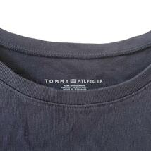 トミーヒルフィガー　カットソー　Tシャツ　長袖　S　メンズ　ボートネック　紺_画像3