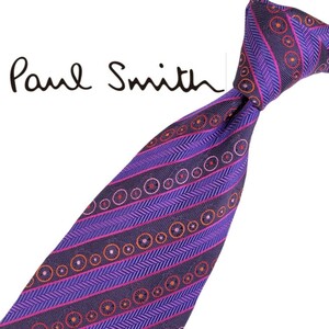 288/ 美品 Paul smith ポールスミス 中古 USED ストライプ ネクタイ