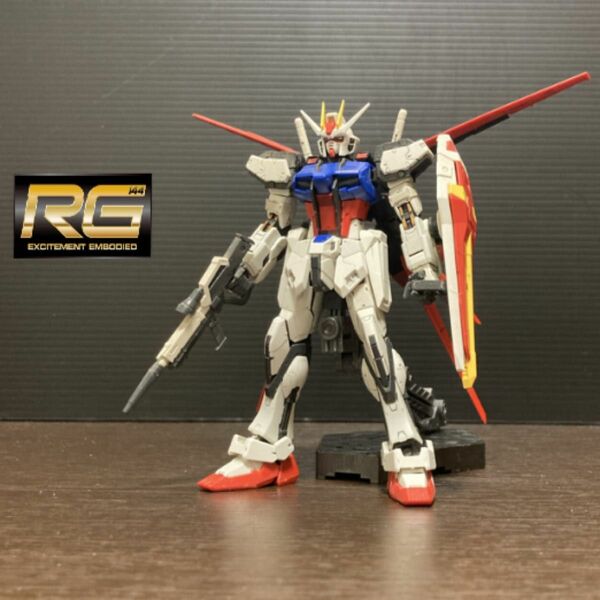 hqガンプラ完成品ジャンク 機動戦士ガンダムSEED RG 1/144 エールストライクガンダム バンダイ プラモデル