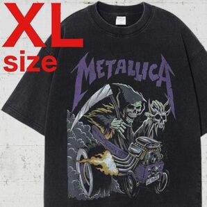 METALLICA　メタリカ　死神スカル　バンド　Tシャツ　ブラック　XLサイズ