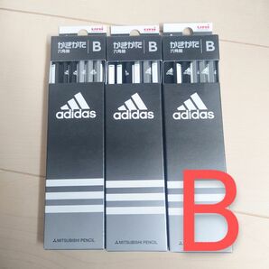 アディダス adidas B かきかた鉛筆 新品 3点セット スポーツ 六角軸 小学生 文具 筆記用具 筆記具 筆箱