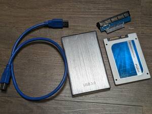 Crucial MX100 512GB 2.5-Inch SATA III Internal SSD (CT512MX100SSD1) USB対応ケース付き