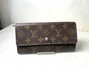 328 美品　1 円 LOUIS VUITTON ルイヴィトン モノグラム 長財布 二つ折り 小銭 札入れ ポルトフォイユ サラ 財布 メンズ レディ