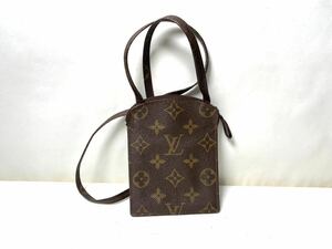 美品　★LOUIS VUITTON ルイヴィトン M45484 モノグラム ポシェットセクレ ショルダーバッグ 斜め掛け レディース ブラウン系