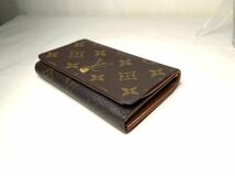 351 美品　1円 LOUIS VUITTON ルイヴィトン M61730 モノグラム ポルトモネ ビエ トレゾール 二つ折り 財布 ブラウン系_画像3