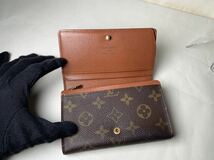 351 美品　1円 LOUIS VUITTON ルイヴィトン M61730 モノグラム ポルトモネ ビエ トレゾール 二つ折り 財布 ブラウン系_画像7