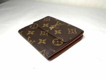 438 美品 1円 LOUIS VUITTON ルイヴィトン モノグラム wホック 三つ折り ポルト カルト クレディ 小銭入れ ウォレット 財布_画像3