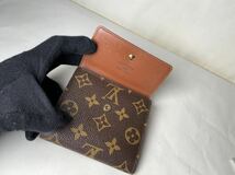 438 美品 1円 LOUIS VUITTON ルイヴィトン モノグラム wホック 三つ折り ポルト カルト クレディ 小銭入れ ウォレット 財布_画像9