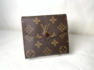 449 極美品　1円 LOUIS VUITTON ルイヴィトン モノグラム wホック 三つ折り ポルト カルト クレディ 小銭入れ ウォレット 財布