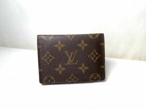 455 極美品 1円 LOUIS VUITTON ルイヴィトン M60533 モノグラム ポルト2 カルト ヴェルティカル パスケース カードケース ブラウン