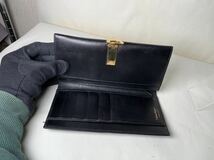 466 1円 ■極美品■ Salvatore Ferragamo フェラガモ ガンチーニ金具 レザー 二つ折り 長財布 ウォレット メンズ レディース ブラック_画像10