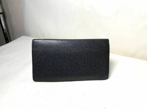 468 1円 ■美品■ LOUIS VUITTON ルイヴィトン タイガ ポルトフォイユ ロン 二つ折り 長財布 ウォレット メンズ ブラック系