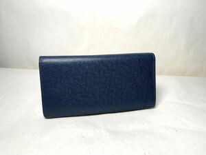 481 1円 ■美品■ LOUIS VUITTON ルイヴィトン M30285 タイガ ポルトフォイユブラザ 二つ折り 長財布 ウォレット ネイビー系