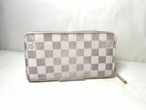 502 美品1円 LOUIS VUITTON ルイヴィトン M60019 ダミエアズール ジッピーウォレット ラウンドファスナー 長財布 ウォレット 