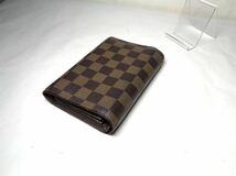 512 極美品 1円 LOUIS VUITTON ルイヴィトン N63067 ダミエ ポルトフォイユ アレクサンドラ 三つ折り 財布 ウォレット レディース ブラウン_画像6