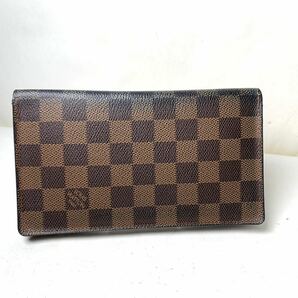 美品1円 LOUIS VUITTON ルイヴィトン N61823 ダミエ ポルトバルール カルトクレディ 二つ折り 長財布 ウォレットの画像2