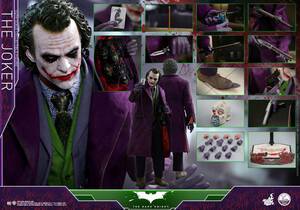 トイサピ限定 ホットトイズ ダークナイト 1/4 フィギュア ジョーカー ボーナスアクセサリー付 Dark Knight The Joker Hottoys