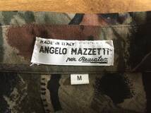 80s 90s ヴィンテージ イタリア製 メンズ シャツ ANGELO MAZZETTI 総柄 100%VISCOSE ビスコース Mサイズ Made in Italy ユーロ古着 訳あり_画像5