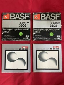 B-3-4 オープンリールテープ AKAI BASF メタルリール 10号 使用済み 4枚セット