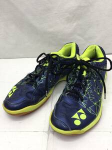 YONEX Yonex badminton shoes POWER CUSHION navy X yellow UK8 1/2 27cm 24031302