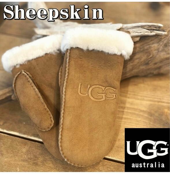 UGG Sheepskin MITTEN GLOVE 本革 新品未使用品