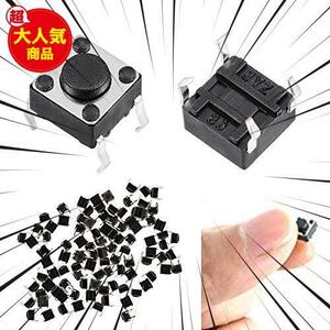 100個タクトボタンスイッチ6x6x4.5mm 4ピンDIPマイクロパネルPCBモーメンタリータクタイルタクトプッシュボタンスイッチ