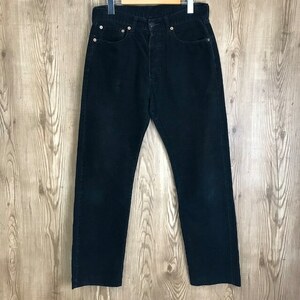 90s VINTAGE チュニジア製 リーバイス 551 ブラック コーデュロイ パンツ Levi’s メンズMサイズ程 黒 コーズ 90年代 古着 e24032010