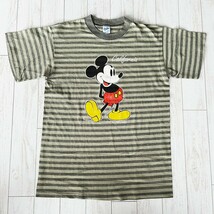 ビンテージ 90s USA製 ミッキー ボーダー Tシャツ ディズニー Lサイズ Disney ヴィンテージ VINTAGE アメリカ製 vintage 古着 レア_画像2