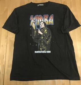 古着　マツケンサンバ ROCK Tシャツ　XLサイズ　松平健　SAMBA MATSUDAIRA KEN　グレイ・パーカー・サービス