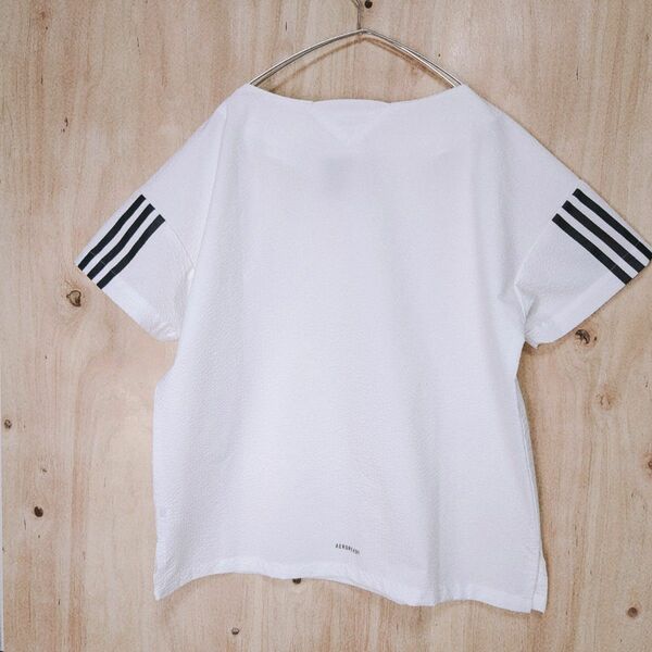 adidas　アディダス　Ｔシャツ　ポンチョ風　スリーライン　M