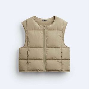 【完売モデル】ZARA オーバーサイズ　VEST PUFFER サイズM