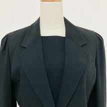 a03820 東京ソワール SOIR BENIR セットアップ ジャケット ワンピース 礼服 ブラックフォーマル 9 黒 肩パット フォーマルイブニングウェア_画像5