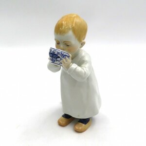 1円～ 限定 Meissen マイセン 人形 ヘンチェルの子供「ミルクを飲む子供」No73364 フィギュリン ※同梱不可 y172-2569373【Y商品】