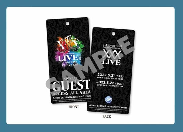 ■非売品限定品■ L'Arc~en~Ciel 「完全生産限定盤」早期予約特典 『30th L'Anniversary LIVE 記念 SPECIAL GUESTラミネートパス』 HYDE