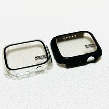 2枚セットApple Watch 7 ケース BB1067 Series7 41mm アップルウォッチ保護カバーガラスフィルム 超薄型 装着簡単 指紋防止ブラッククリア_画像2