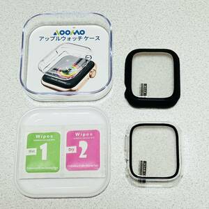 2枚セットApple Watch 7 ケース BB1067 Series7 41mm アップルウォッチ保護カバーガラスフィルム 超薄型 装着簡単 指紋防止ブラッククリア